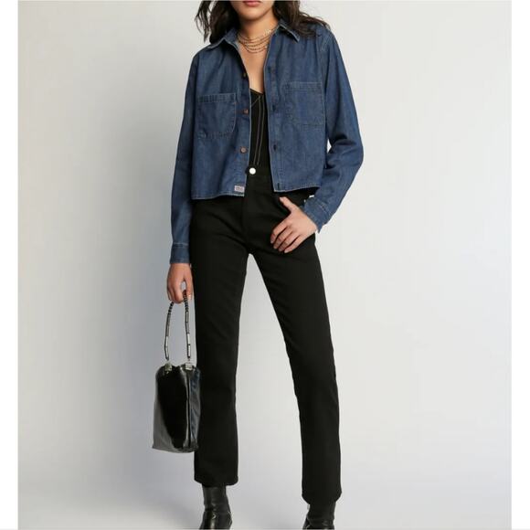 NEW Daily Blue Adriano Goldschmeid Burn Black High Waisted Jean in Infinity - Picture 12 of 12